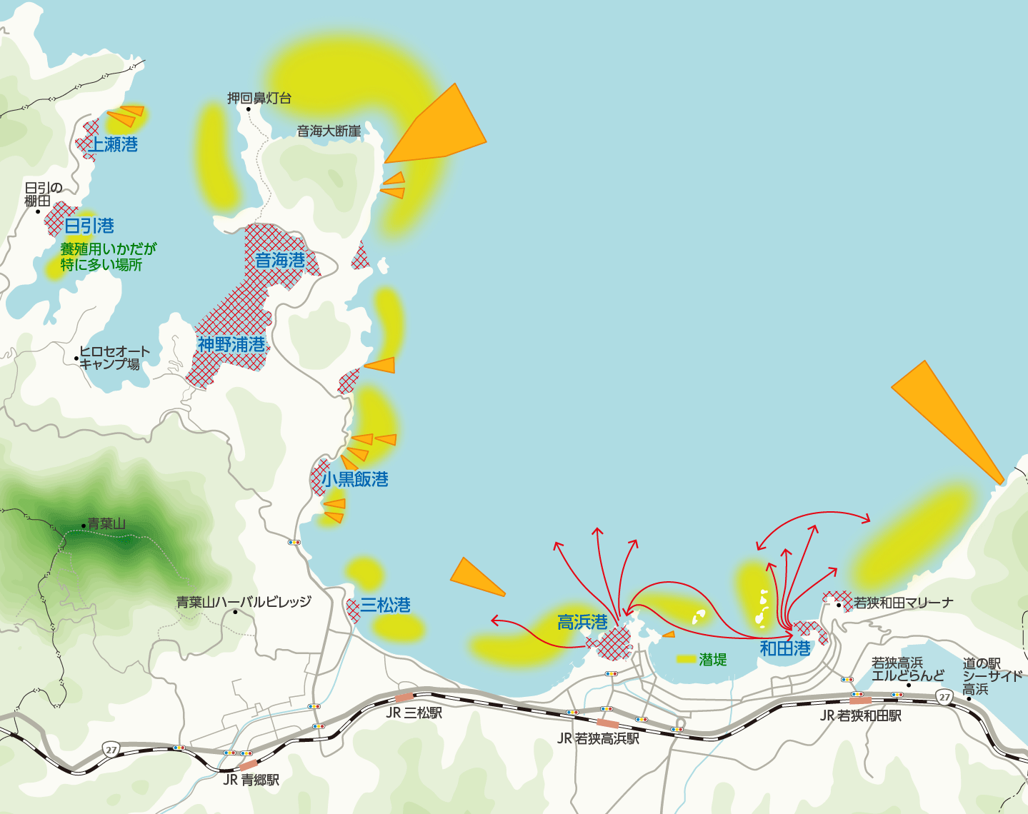 海遊び注意箇所MAP